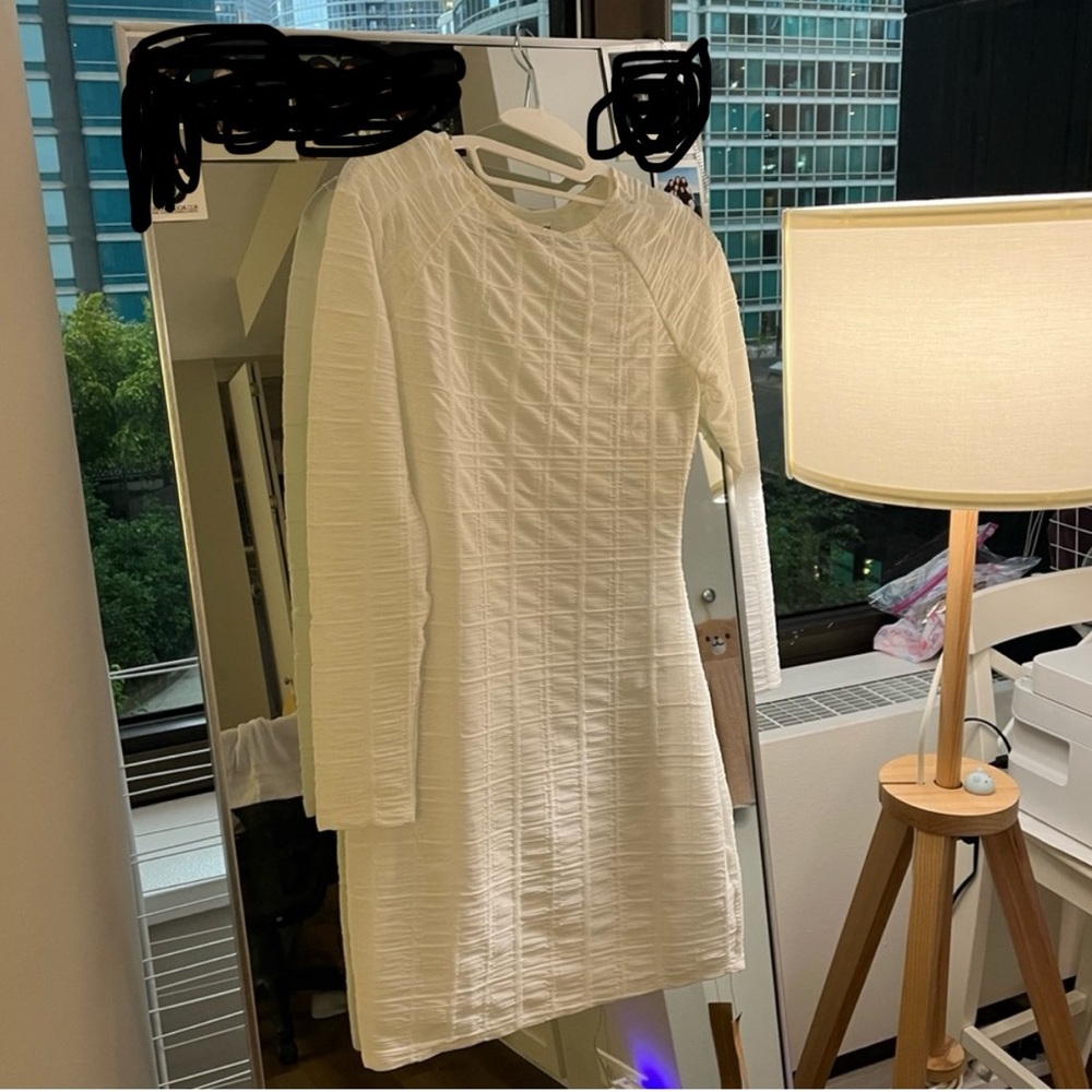 reformation white crepe dress